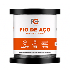 Fio De Aço Inoxidavel 0,60mm P/ Cerca Elétrica 0,9kg 400