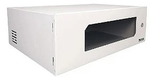 Mini Rack Max Eletron 3U Branco de 350mm com Visor em
