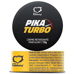 Pika Turbo Gel Retaradante Para Segurar Mais a Ejaculação 7,5 Gramas