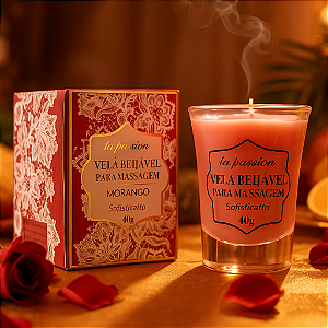 Vela para Massagem Sensual Beijável 40 Gramas Aromas