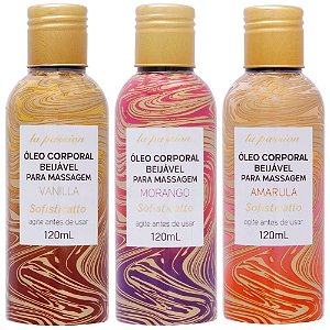 Óleo de Massagem Beijável Sabores Variados 120ML