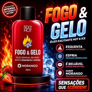 Gel para Sexo Oral Fogo e Gelo 38 Gramas Sabores