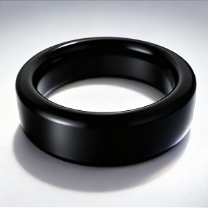 Anel Peniano Preto Flexível e Resistente Diâmetro 3,5 X 4,5 Cms