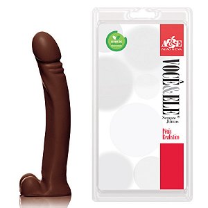 Penis Gigante Silicone Macio e Flexível Tamanho 29X4 Cms Cor Pele Morena