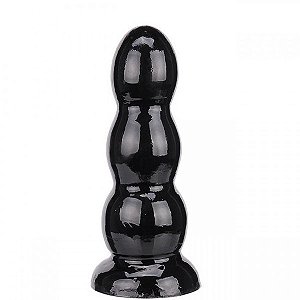 Plug Anal Grande Escalonado em Silicone Tamanho 16X4,5 cms