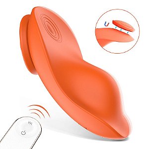 Vibrador de Calcinha com Presilha Magnética Recarregável com Controle a Distância