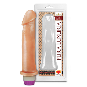 Penis Realístico Grande com Vibração em Silicone Macio Tamanho 22X5,8 Cms