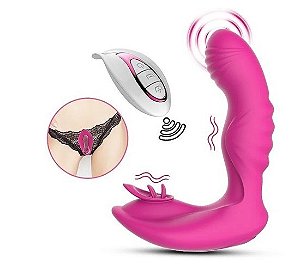 Vibrador e Estimulador de Clitóris com Controle a Distância Carregamento USB