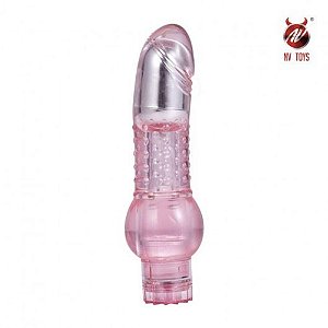 Vibrador Em Silicone Gel Potente com Controle de Intensidade, A PILHA