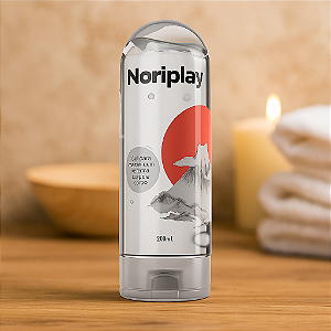 Noriplay - Gel para Massagem Oriental Corpo a Corpo, Efeito Molhado+ Lençol Dupla Face de Brinde