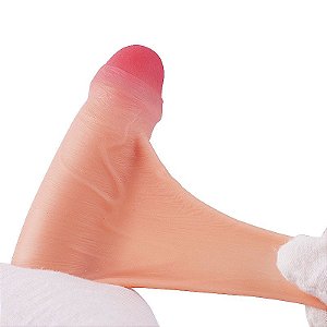 Penis Ultra Realístico com Ventosa, Dupla Camada Tamanho 18x3,4 Cms