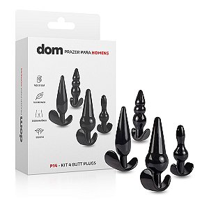 Kit Meu Primeiro Anal - Plugs em Silicone Macio Cores - com 04 Unidades