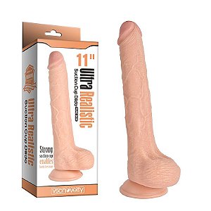 Penis Realístico Ultra com Ventosa - 27,9 X 4,0 Cms