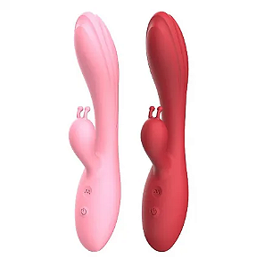 Vibrador com Duplo Motor Rabbit, 12 Intensidades, Carregamento USB
