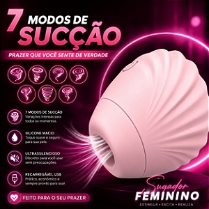 Sugador de Clitóris com Formato de Concha Cores
