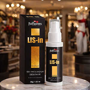 Gel Anestésico Dessensibilizante Anal LIS-In Gold Extra Forte de Alta Durabilidade 30g Hot Flowers