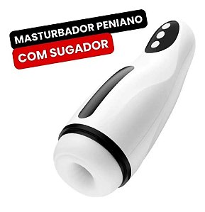 Masturbador Masculino com Vibração, Sucção e Aquecimento