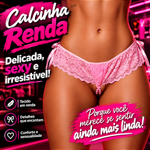Calcinha Tailandesa Renda com Ajuste Lateral