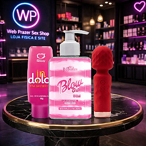 "Kit Promocional" Gel Anestésico + Blow Girl Hidrante Beijável + Mini Varinha Mágica