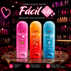 Lubrificante Lub Fácil 200 Ml - Neutro e Aromatizados Beijáveis