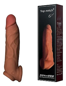 Capa Peniana com Anel de Escroto Pele Morena Tamanho 16x4 Cms