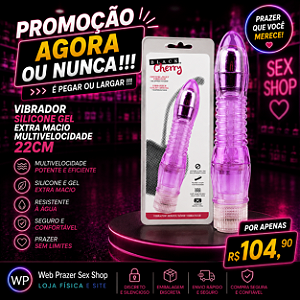 "Promoção Agora ou Nunca !" Vibrador Silicone Gel Extra Macio Multivelocidade 22cm