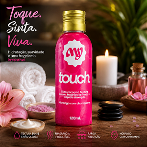 Óleo para Massagem My Touch - Morango com Champagne 120 ML