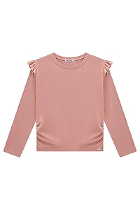BLUSA MANGA LONGA EM RIBANA BÁSICA INFANTI