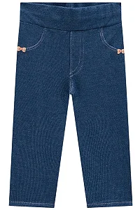 CALÇA EM MALHA DENIM BÁSICA INFANTI