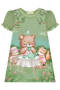 VESTIDO EM MALHA BEE ESTAMPADO INFANTI