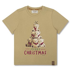 CAMISETA EM ALGODÃO TEDDY NATAL DAME MINI