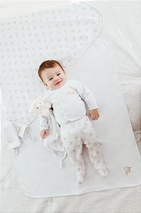 CONJUNTO PAGÃO, BODY MANGA CURTA E CASACO TEMA OVELHINHA MINI BEAR