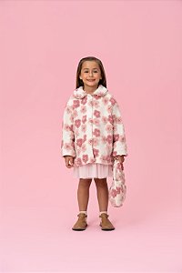 CASACO DE PELÚCIA COM DETALHES DE FLORES MON SUCRÉ