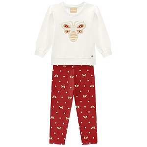 CONJUNTO MOLETOM ESTAMPA ABELHINHA MILON