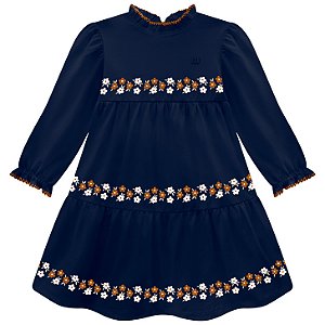Vestido Manga Longa Floral Milon