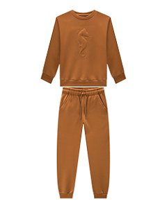 Conjunto Infantil Onda Marinha Inverno Caramelo