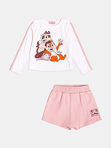 Conjunto Infantil Tico e Teco Blusa e Short Saia
