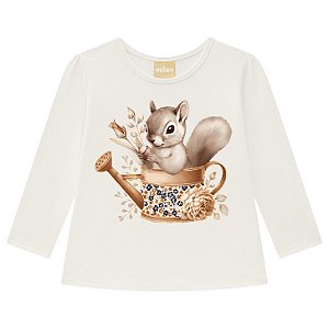 Blusa Infantil Milon Esquilinho Floral Inverno
