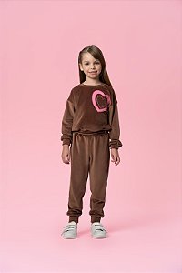 Conjunto Mon Sucré Plush Marrom Inverno 2026