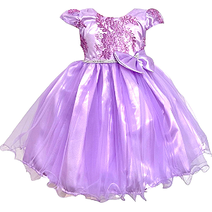 Vestido Festa Princesa Lilás