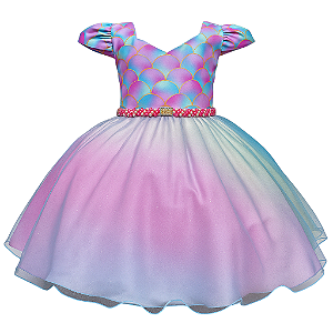 Vestido Infantil Sereia Luxo Menina