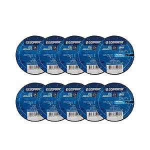 KIT 10 FITA ISOLANTE 19MMX10M PRETA SOPRANO