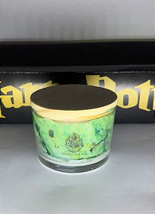 Vela aromática - Harry Potter - Sonserina - Capim limão