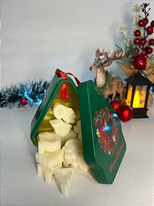 Wax Melt - Lata de Árvore de Natal - 70g - Brisa de pêssego