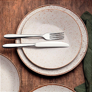 Aparelho de Jantar Tramontina Rústico Marrom em Porcelana 20 Peças