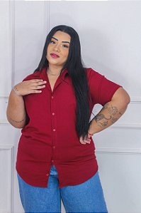 Camisa Viscolinho Bordô
