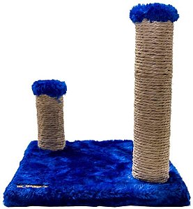 Brinquedo Arranhador Quadrado com Postes Luppet para Gatos Azul