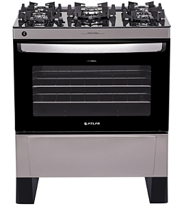 Fogao Gas 5Q Atlas Agile Up Glass Inx 20