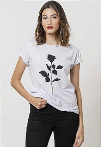 Blusa manga curta com estampa