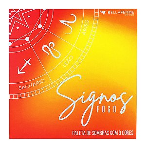Kit com 12 Paletas de Sombras Signos Elemento Fogo